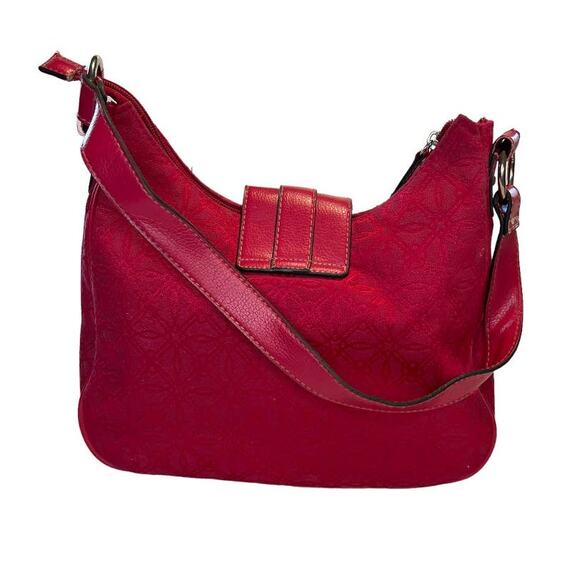 Croft & Barrow, Hot Pink Fabric Bag w/ Flap Buckle Zip Close - Picture 4 of 11